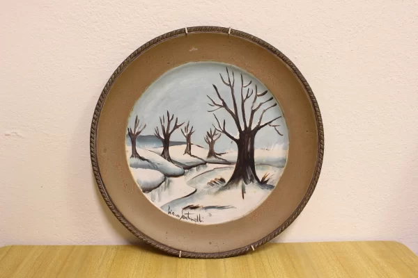 Piatto Decorativo in Metallo "Inverno"
