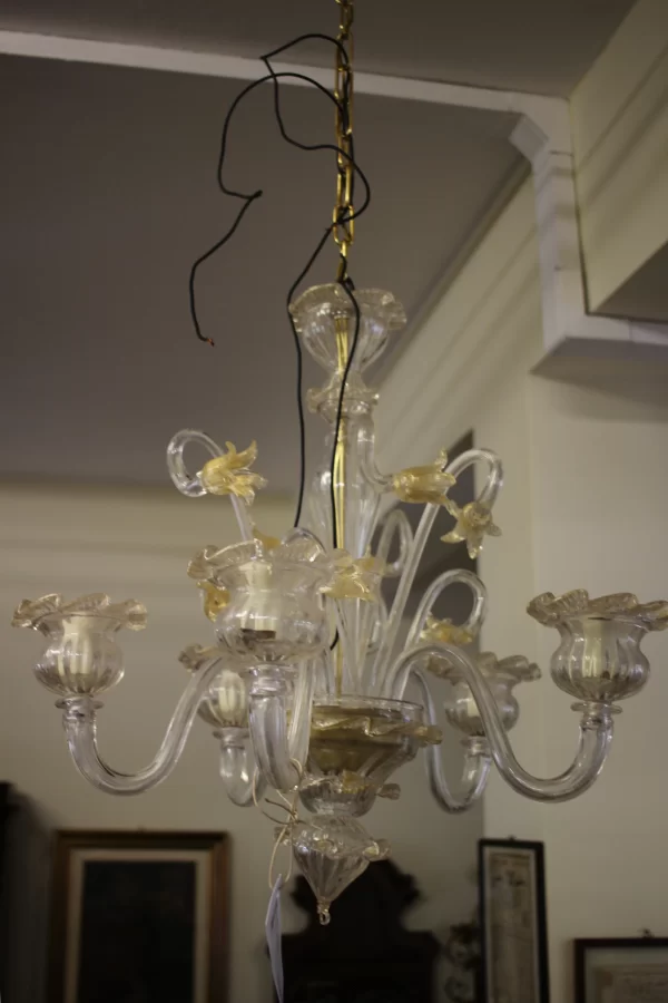 Lampadario In Vetro Di Murano