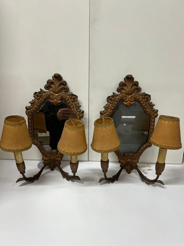 COPPIA SPECCHIERE APPLIQUE FINE 800 ORIGINALI