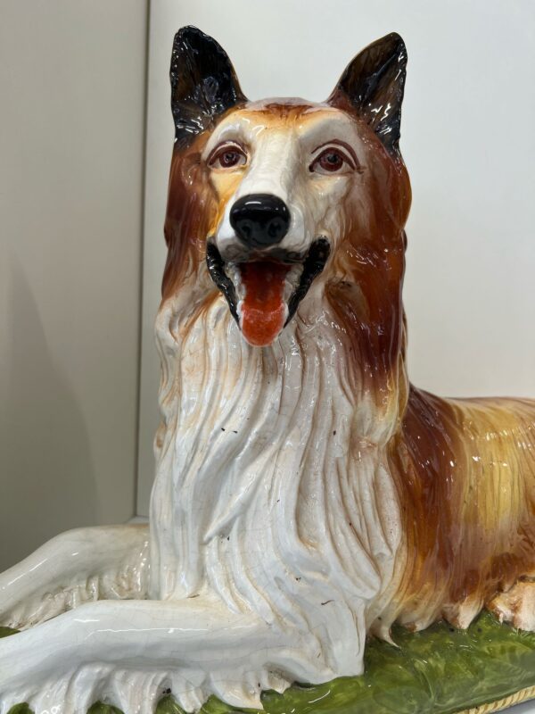 SCULTURA CERAMICA CANE 'BORDER COLLIE' ANNI '50