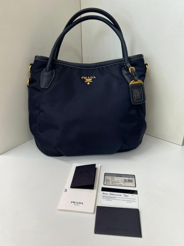 BORSA PRADA NYLON E PELLE BLU ART. BR4420 - immagine 18