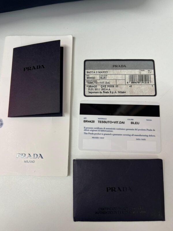 BORSA PRADA NYLON E PELLE BLU ART. BR4420 - immagine 17
