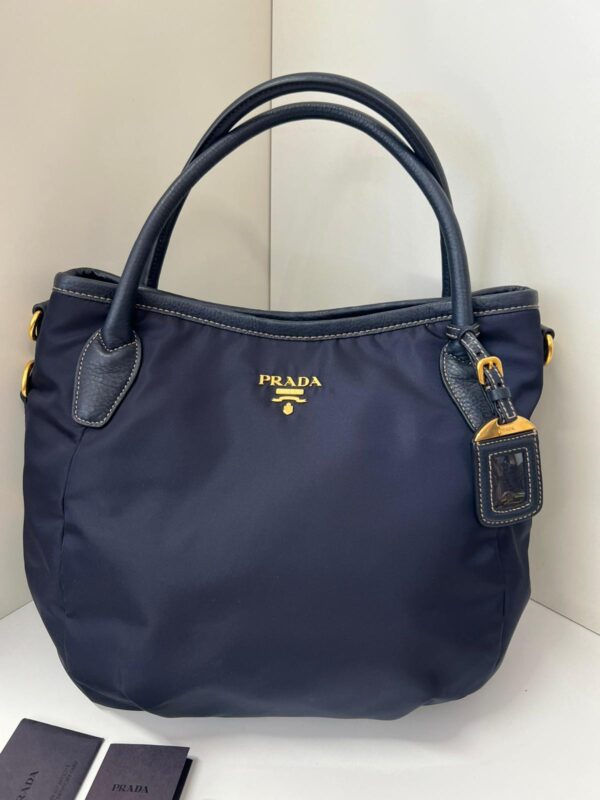 BORSA PRADA NYLON E PELLE BLU ART. BR4420 - immagine 12
