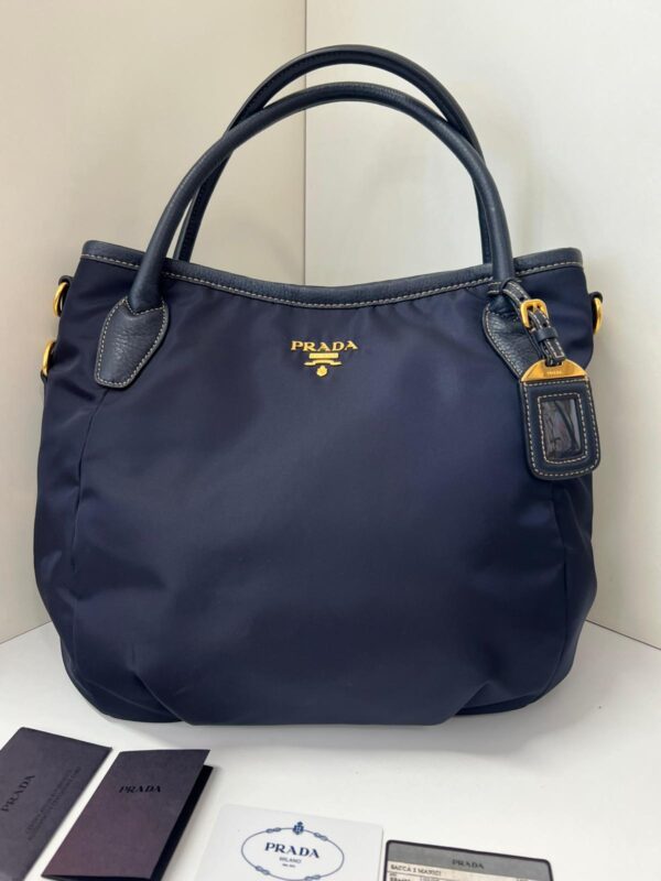 BORSA PRADA NYLON E PELLE BLU ART. BR4420