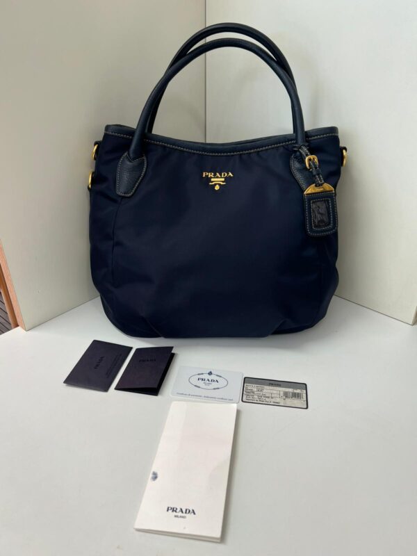 BORSA PRADA NYLON E PELLE BLU ART. BR4420 - immagine 14