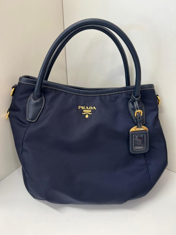 BORSA PRADA NYLON E PELLE BLU ART. BR4420 - immagine 3
