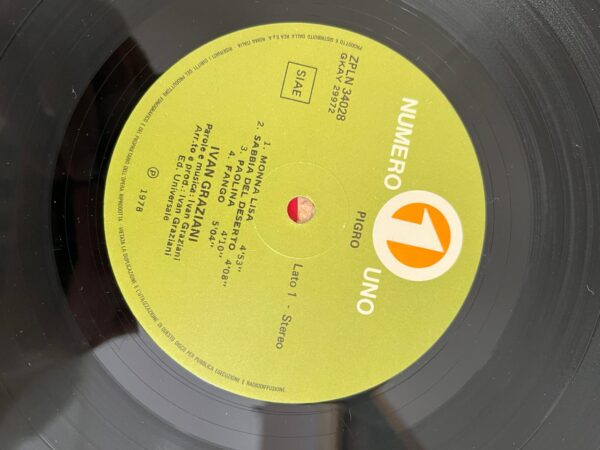 VINILE 'PIGRO' IVAN GRAZIANI ZPLN 34028 - immagine 6