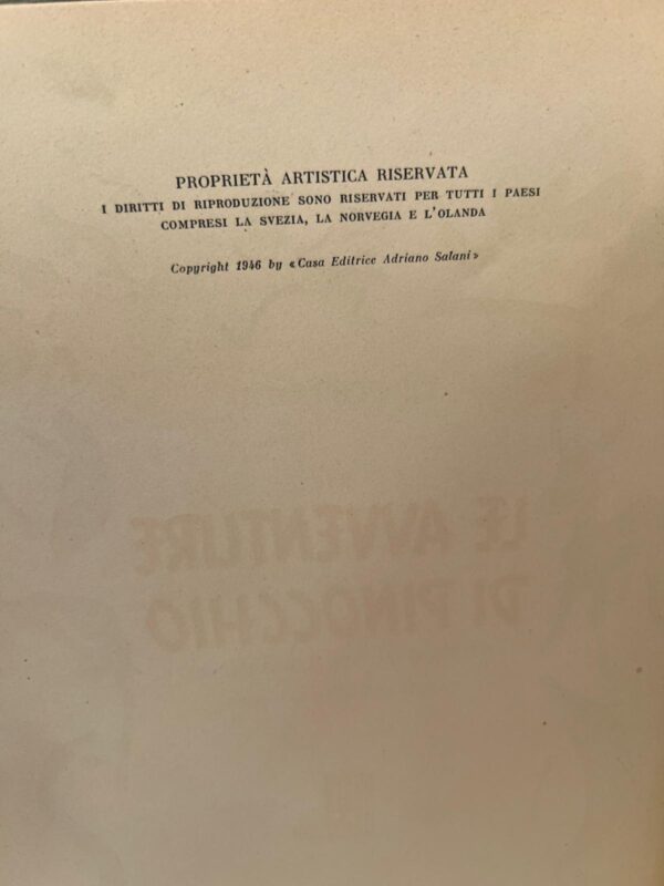 LIBRO 'LE AVVENTURE DI PINOCCHIO' C.COLLODI ED.SALANI 1946 - immagine 5