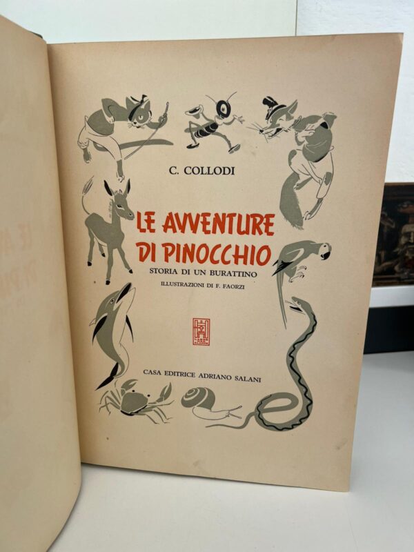 LIBRO 'LE AVVENTURE DI PINOCCHIO' C.COLLODI ED.SALANI 1946 - immagine 4