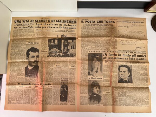 IL RESTO DEL CARLINO LA MORTE DI GIOVANNI PASCOLI SUPPLEMENTO 6/7 APRILE 1962 - immagine 2