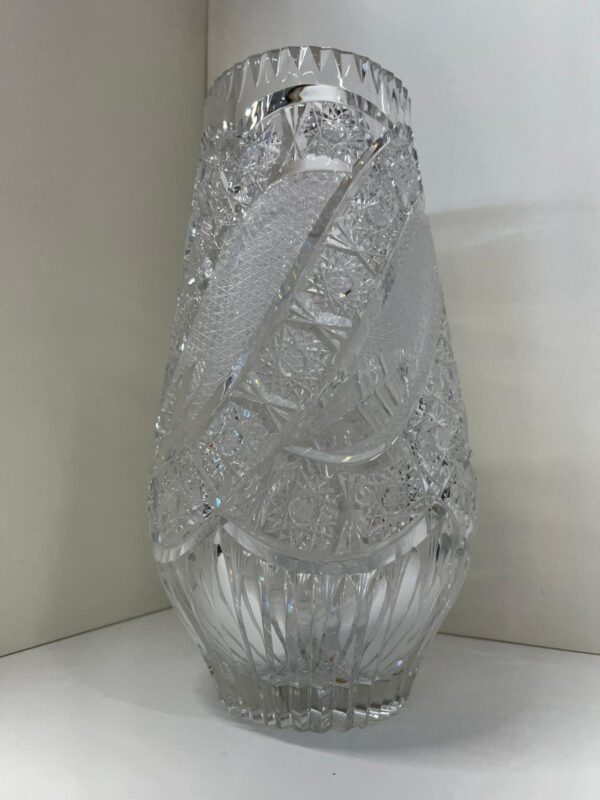 GRANDE VASO IN CRISTALLO DECORATO - immagine 5