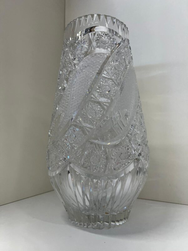 GRANDE VASO IN CRISTALLO DECORATO - immagine 6