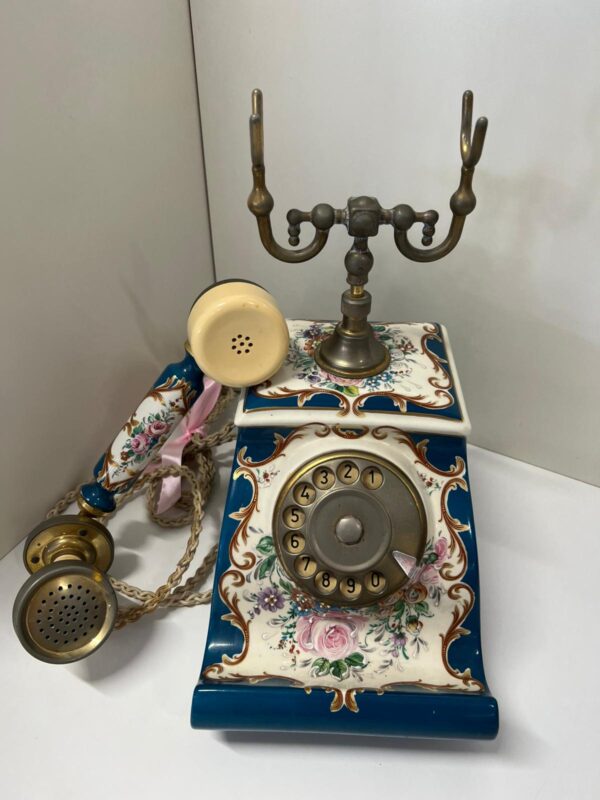 TELEFONO VINTAGE DECORATIVO IN CERAMICA - immagine 8