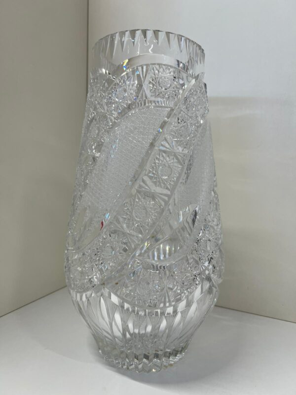 GRANDE VASO IN CRISTALLO DECORATO - immagine 3