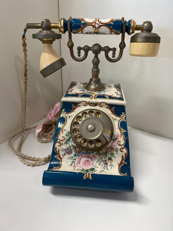 TELEFONO VINTAGE DECORATIVO IN CERAMICA - immagine 4