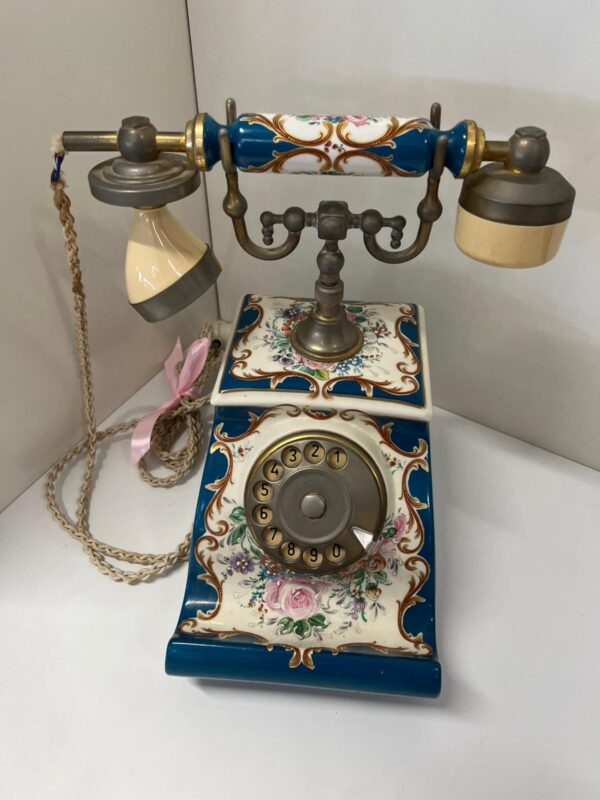 TELEFONO VINTAGE DECORATIVO IN CERAMICA - immagine 3