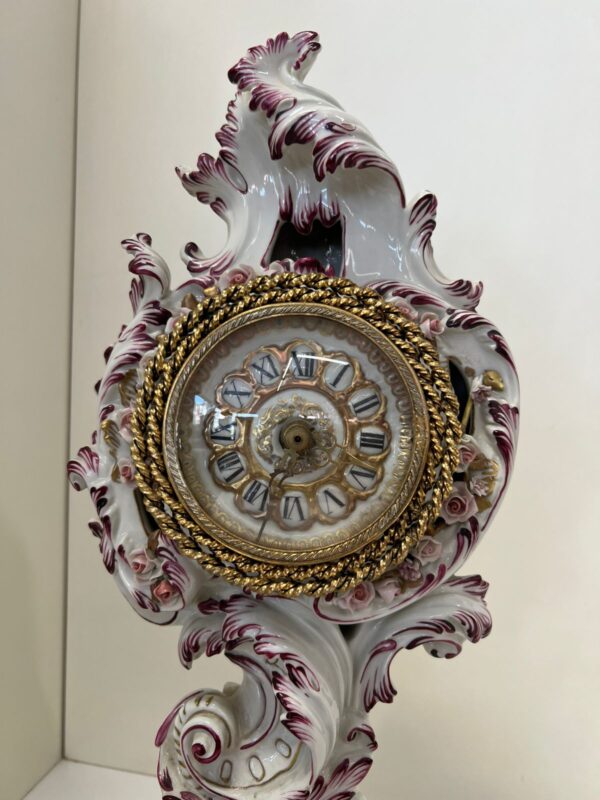 OROLOGIO IN STILE ROCOCO' IN PORCELLANA FABRIS - immagine 7