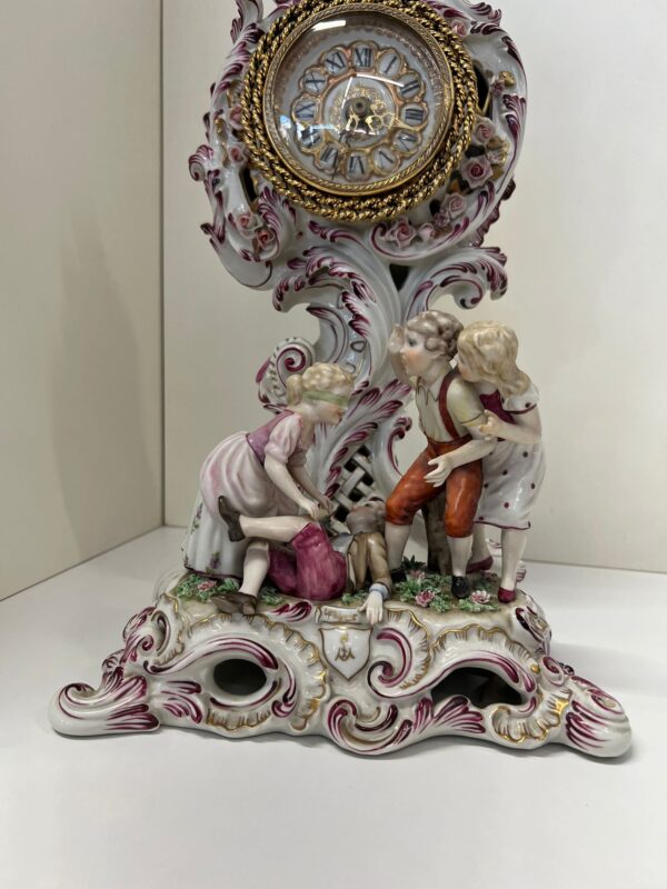 OROLOGIO IN STILE ROCOCO' IN PORCELLANA FABRIS - immagine 6
