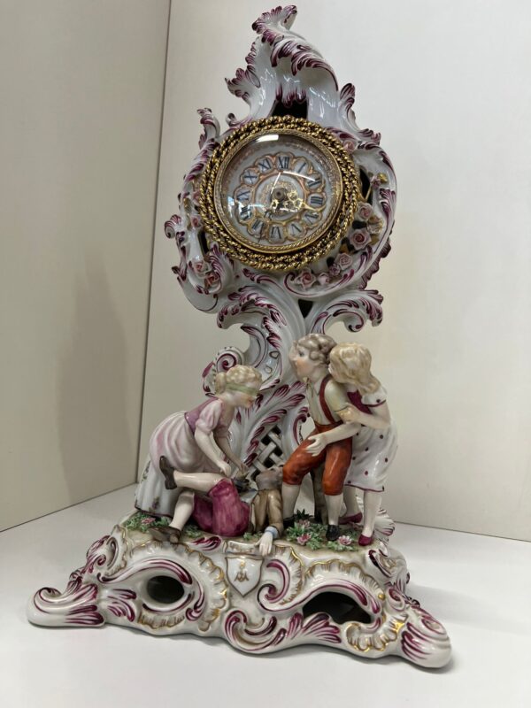 OROLOGIO IN STILE ROCOCO' IN PORCELLANA FABRIS - immagine 5